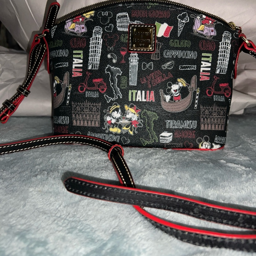 Disney Parks Dooney & Bourke Mickey and Minnie  “Italia”  Crossbody NWOT